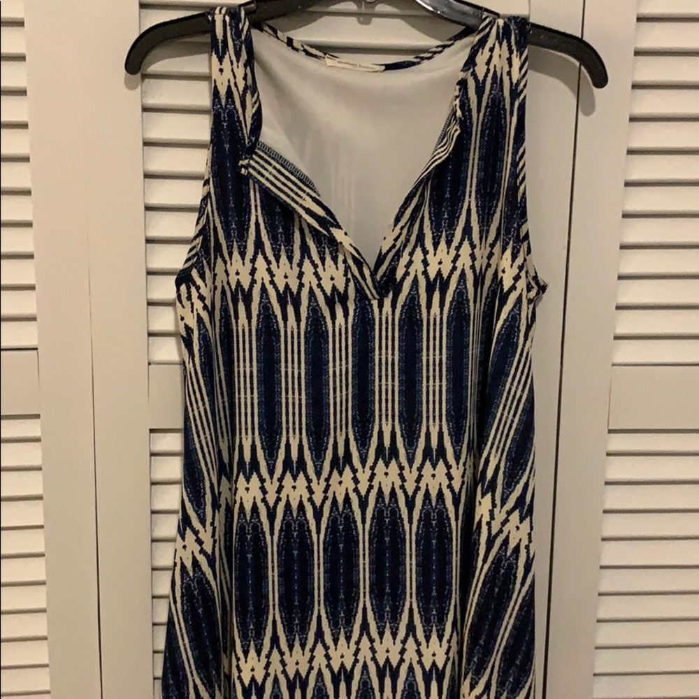 Blue and White short dress.